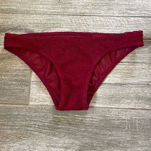 Seea maroon ribbed bathing suit bottoms